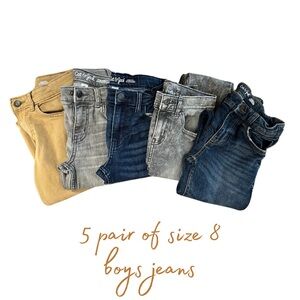 5 pairs of boys jeans Cat & Jack size 8